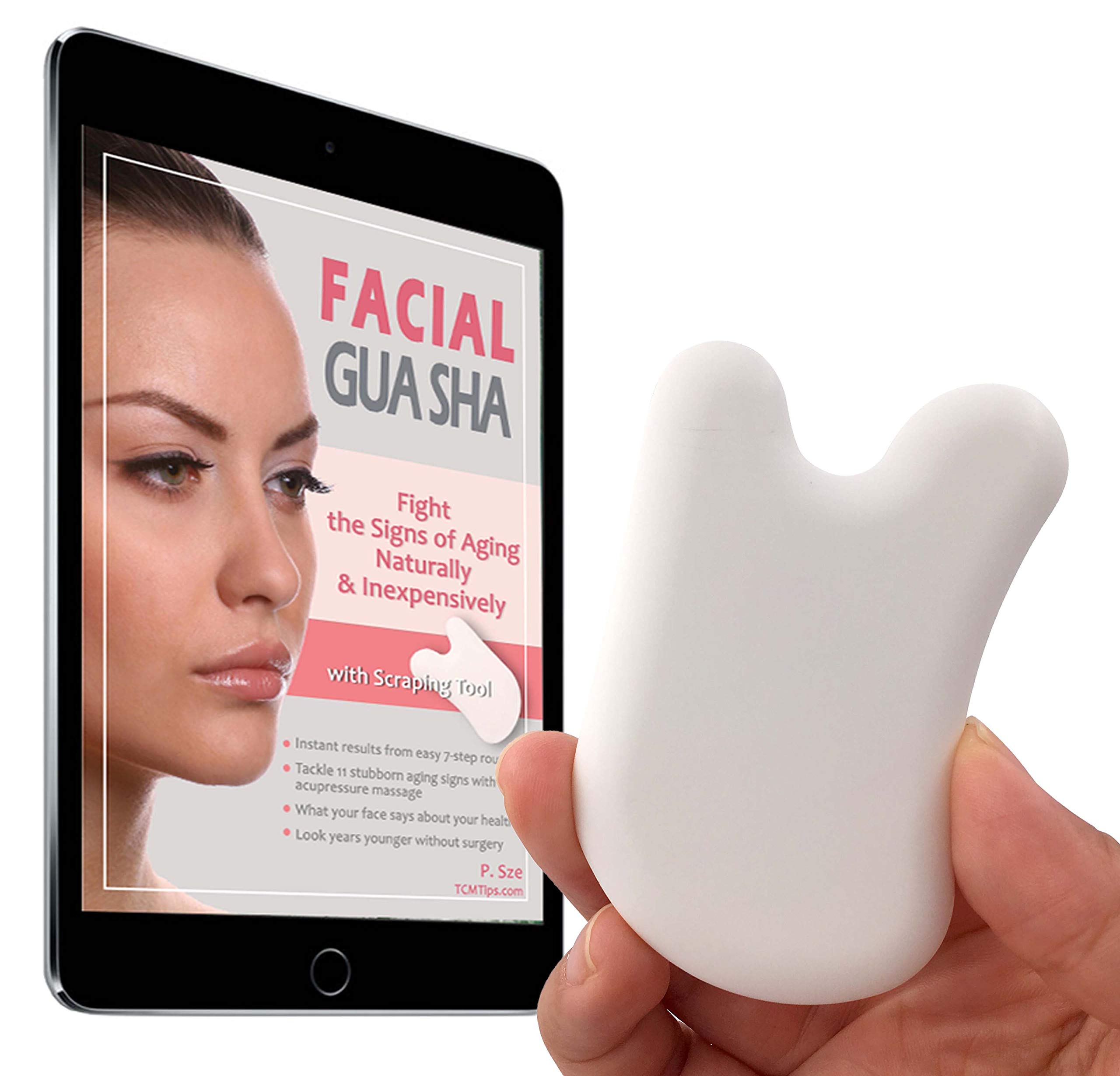 Anti-Aging Facial Gua Sha Scraping Acupressure Massage Tool with Instructions