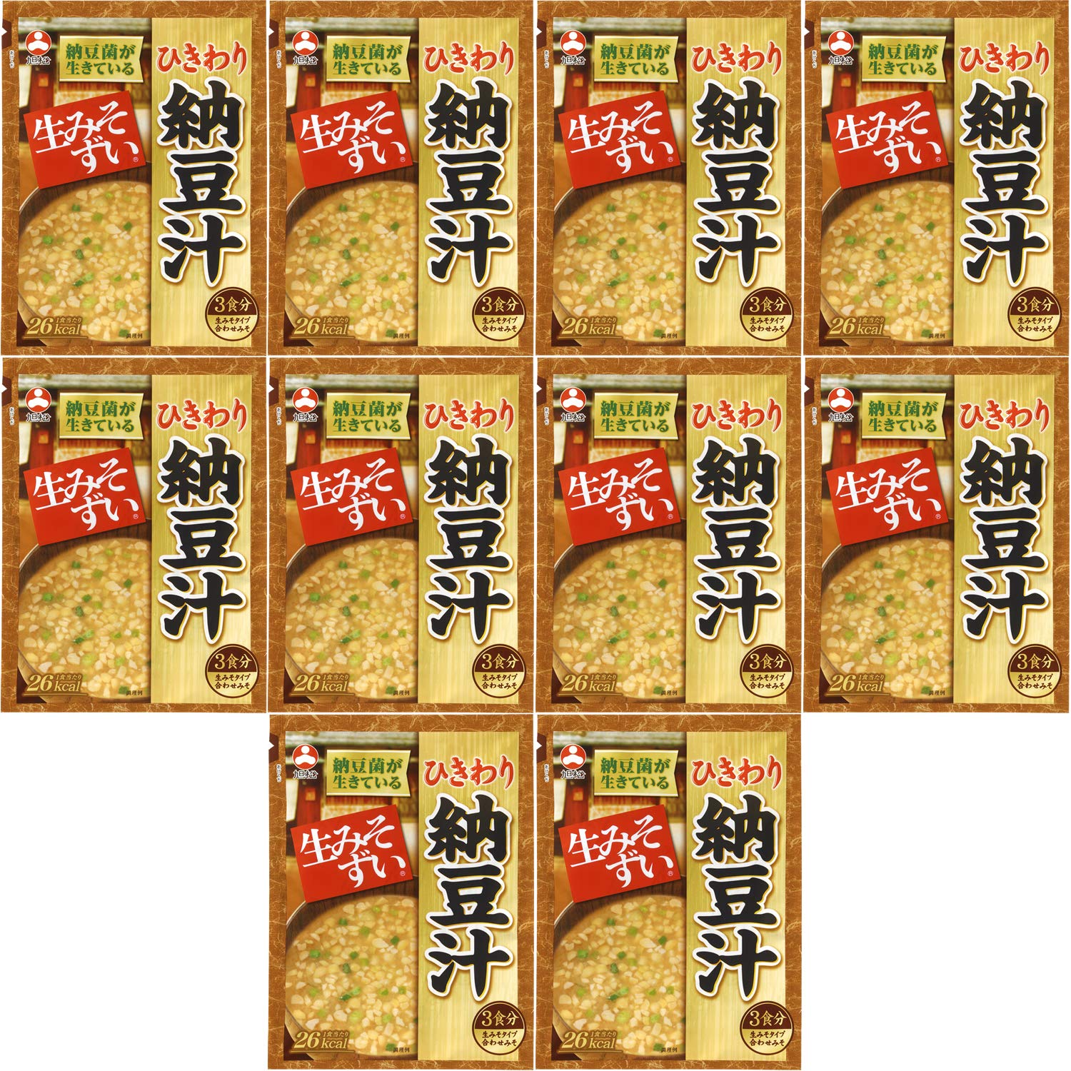 旭松食品 袋入 生みそずい ひきわり納豆汁3食 46.5g ×10個商品画像