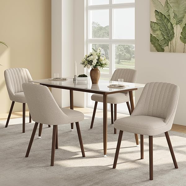 MALOL UPHOLSTERED DINING CHAIRS SET OF 4, MODERN...