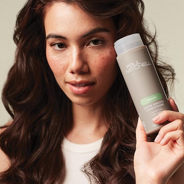 PAUL MITCHELL SUPER SMOOTH CONDITIONER, CONTROLS FRIZZ, ADDS SOFTNESS, FOR FRIZZY HAIR, 10 FL OZ
