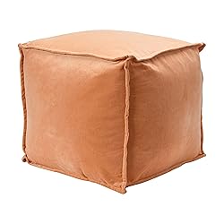 Main + Mesa Square Velvet Pouf