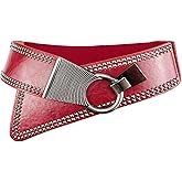 Iivos Adjustable Wide Elastic Belt for Women – Vintage Buckle, Stretchy Waistband, Versatile for Jeans, Dresses & Casual Wear