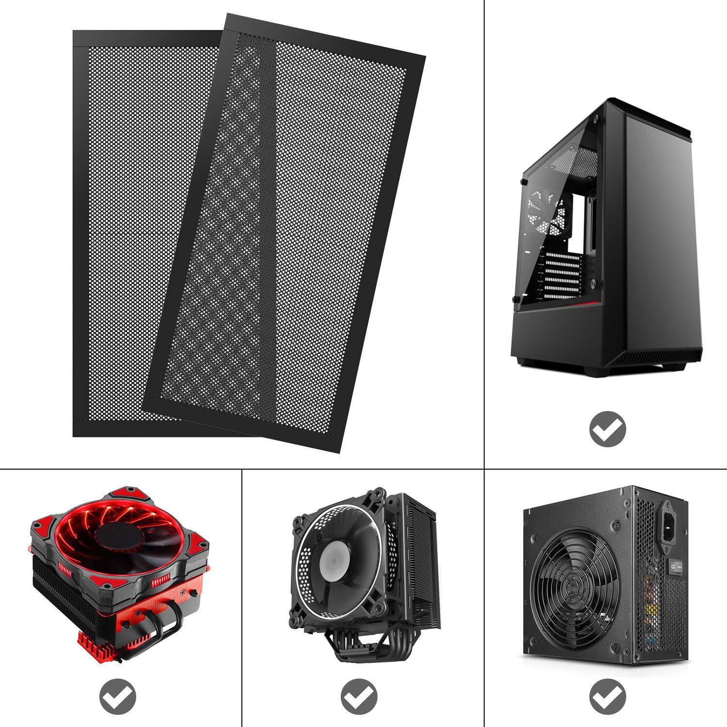 Pack] [2 Fan, Cooler Computer for Filter Dust 120240mm MoKo