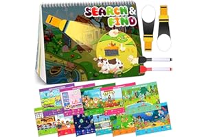 CNYIFS Search and Find Books for Kids 3-5,Toddler Preschool Larning Activities Educational Toys for 3 4 5 6 Year Old Boys Girls, Travel Game for Road Trip Car Airplane, Easter Basket Stuffers Gifts for Kids