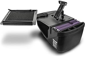 AutoExec AUE10046 Reach Front Seat Car Desk Grey Finish with Tablet Mount