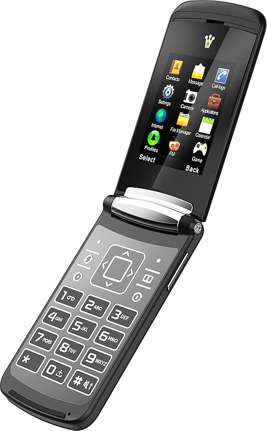 Binatone Blade Flip Phone | Dual SIM Klapphandy mit • Bluetooth • Kamera • USB • FM Radio • Simlockfrei | Mobiltelefon im Ret