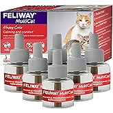 FELIWAY MultiCat Cat Calming Pheromone Diffuser Refill - 6 Pack | Helps Reduce Fighting, Tension &amp; Aggression Between Cats due to Stress in Multi‑Cat Homes, 180 Day Supply
