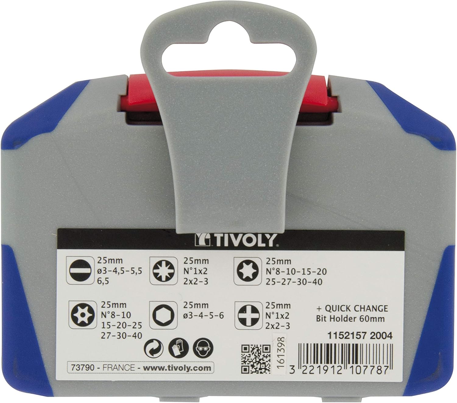 TIVOLY 11521572004 Set of 35 Twist Tin Screws, Contains 5pz, 5ph, 8tx, 8ttx, 4hex, 4fe, 1 Bit Holder Screwdriver Sets - Image 3