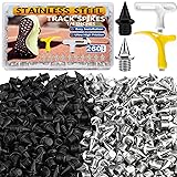 260 Pcs 1/4 Inch Track Spikes, Stainless Steel