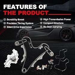 Engine Timing Chain Kit Water Pump Fits for Ford