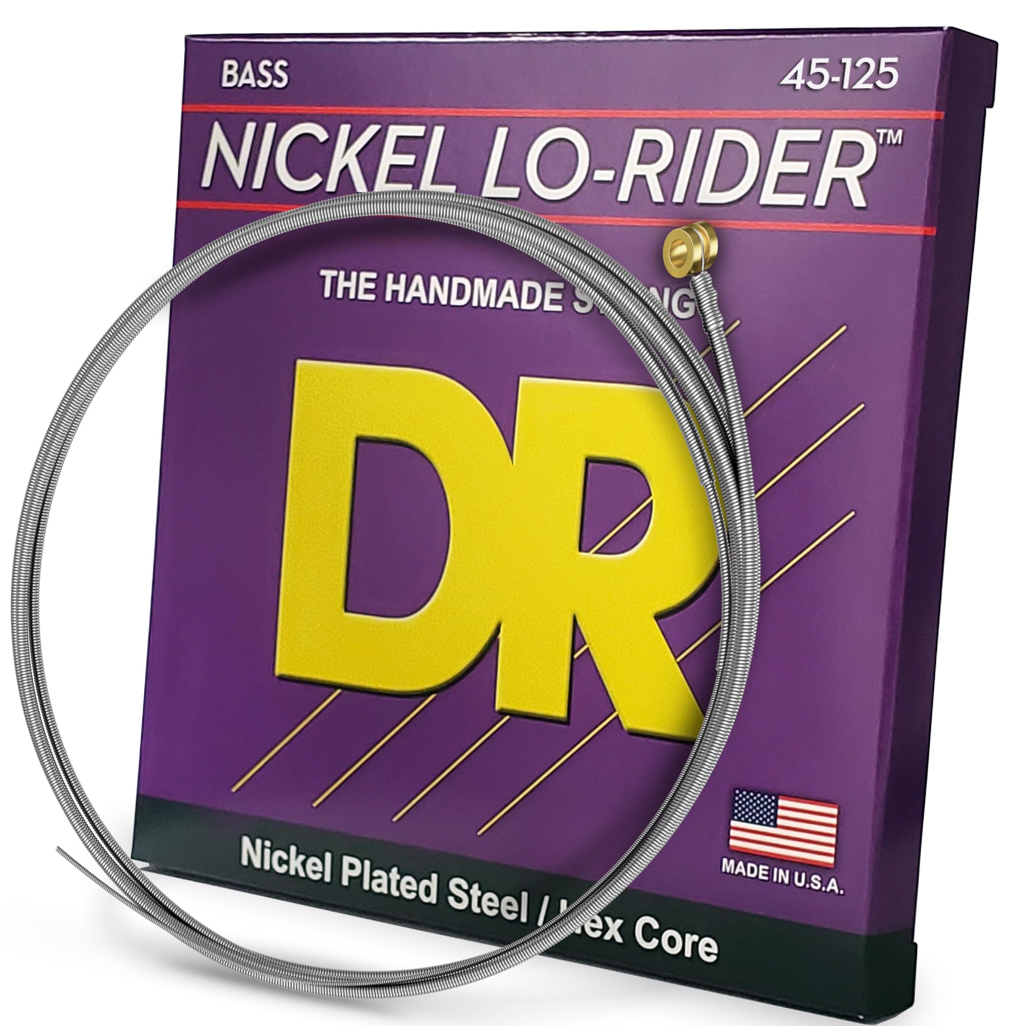 DR Strings NICKEL LO-RIDER™ - Nickel Plated Bass Strings: 5-String Medium 45-125