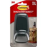 Command Jumbo Hook, Slate, 1-Hook, 2-Strips, 7.5 lb. Capacity, Decorate Damage-Free