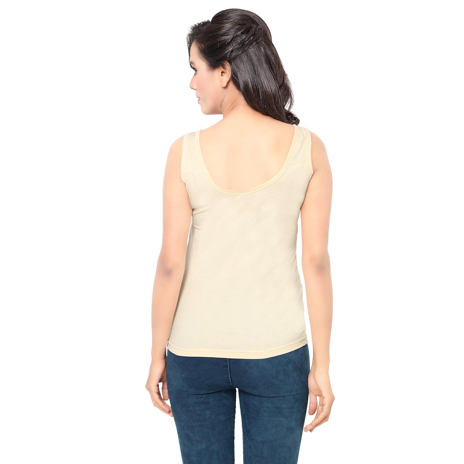 ziya combo of 3 white beige black pure cotton inner for tops