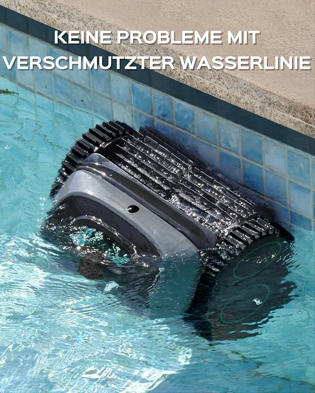 C1 Poolroboter mit Akku 160min, 160m² Wand und Boden, Wasserlinie