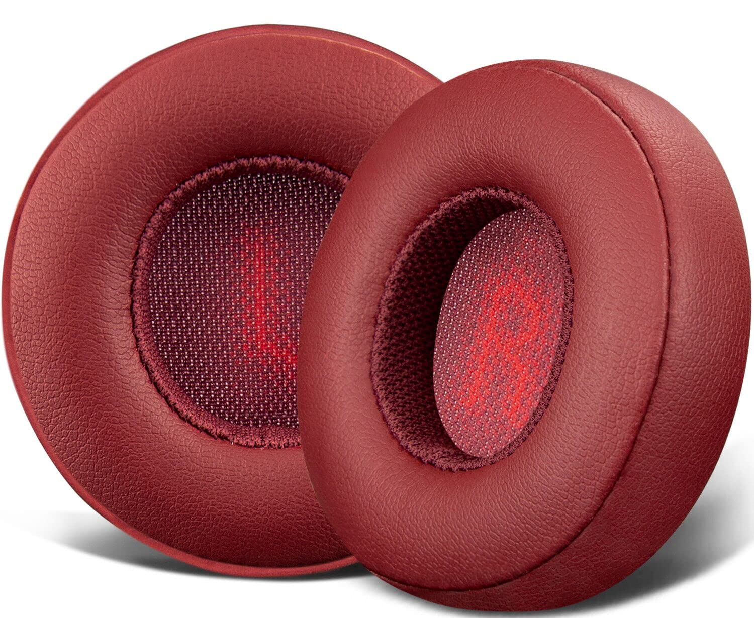 SOULWIT Professional Replacement Ear Pads for JBL E35 E45 E45BT Duet BT Bluetooth Wireless Headphones, Earpads Cushions with Softer Protein Leather, Noise Isolation Foam (Red)