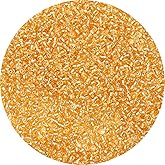 Yholin 5000pcs Gloden Yellow Glass Seed Beads Bulk,3mm 8/0 Seed Pony Beads for Bracelets,Necklace,Jewelry Making -Waist Spacer Bead for DIY Craft Projects