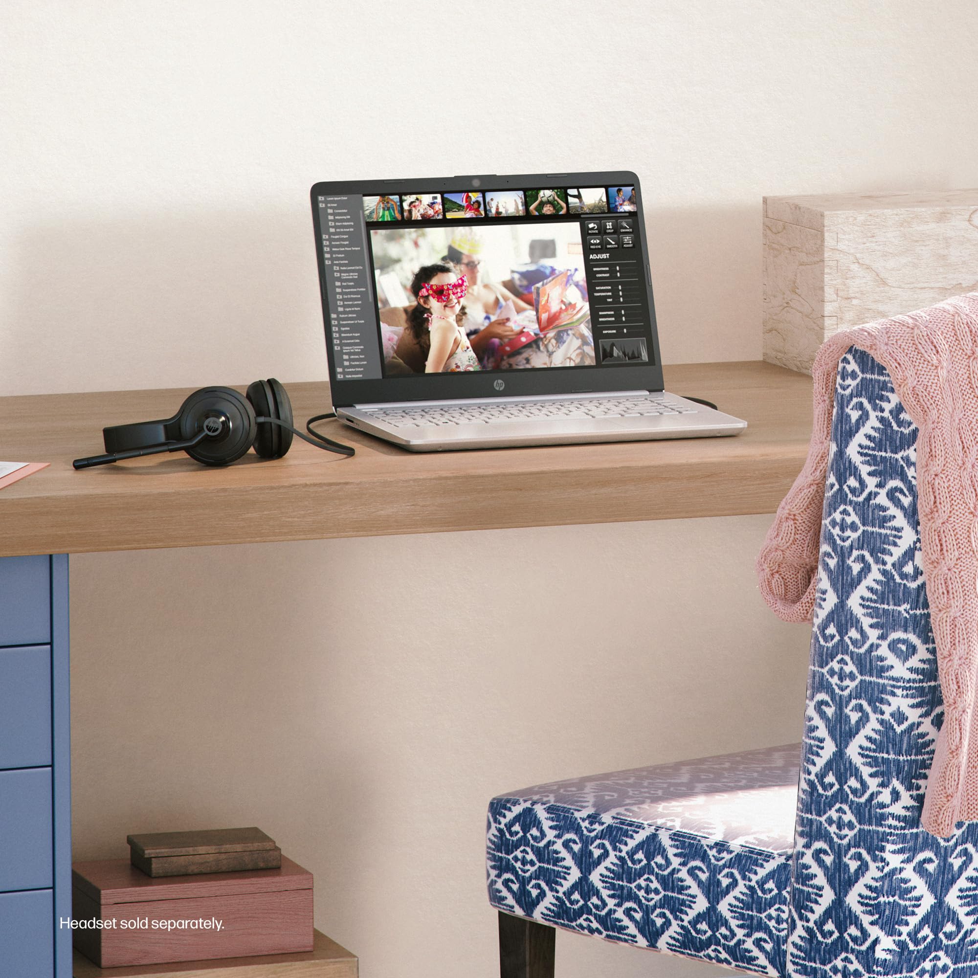 HP 14 inch Laptop, HD Display, Intel Celeron N4500, 4 GB RAM, 64 GB eMMC, Intel UHD Graphics, Windows 11 Home in S Mode, Natural Silver, 14-dq3500nr