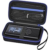 Tire Inflator Case for Hafuloky/ for LOLSSA/ for EMSON for Bullseye Pocket Air Compressor, Portable Cordless Car Tire Pump Travel Storage Bag with Mesh Pocket for Pressure Gauge Accessories(Box Only)