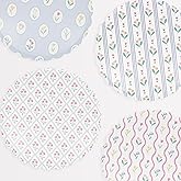Meri Meri Floral Paper Plates (Pack of 8), Floral Disposable Plates for Party, Scalloped Edge, 2 Sizes (Dinner and Side)