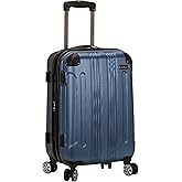 Rockland London Hardside Spinner Wheel Luggage, Blue, Carry-On 20-Inch
