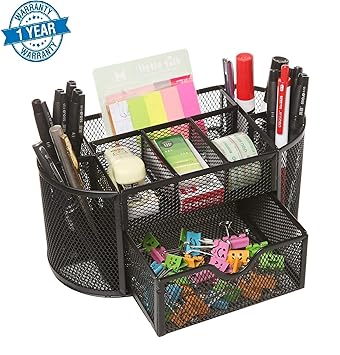 Callas Metal Mesh Desk Organizer, Black LD 708-05