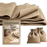 Burlap Fabric Roll for Garden Burlap Fabric Boho Jute Outdoor Weed Barrier Burlap Sacks Burlap Tree Wrap Farmhouse Table Decor for Crafts Gardening (19.7" x 5 Feet)