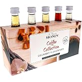 Monin Coffee Syrup Variety Pack for Drinks- 50 ml / 1.69 fl oz Each, 5 Pack | Coffee Flavoring Syrup Sampler Gift Set with Ca