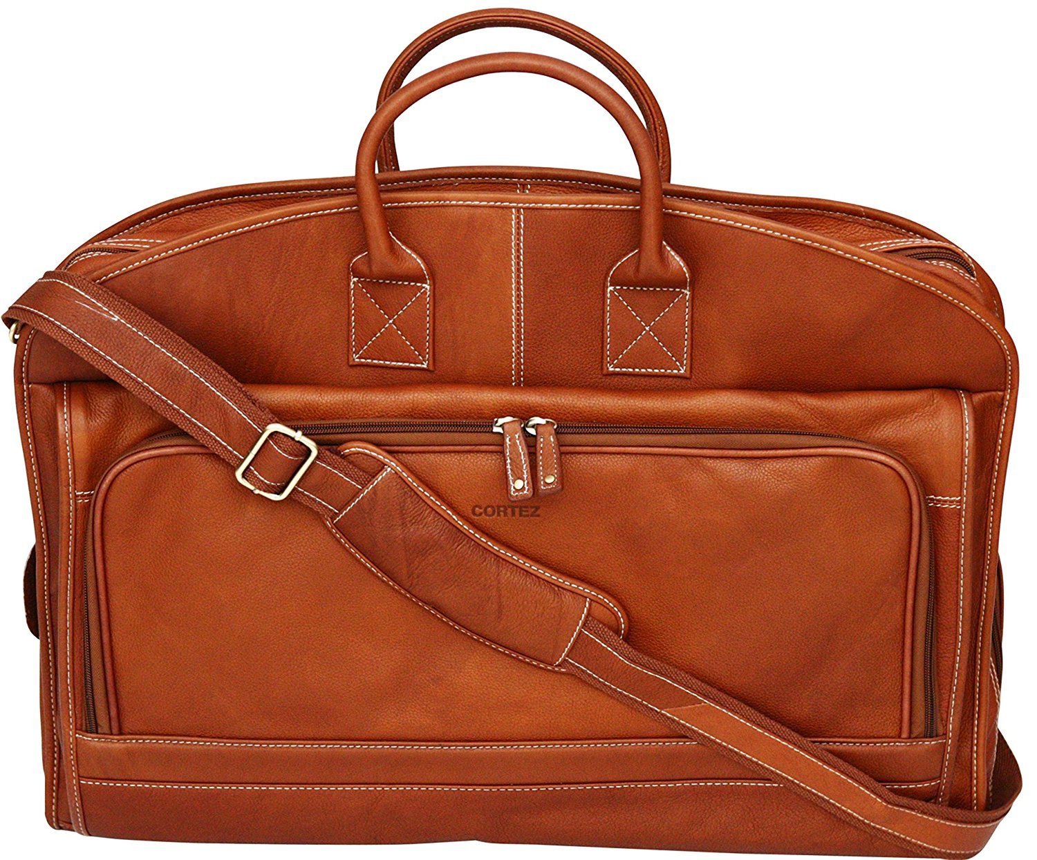 Cortez Soft Leather Suit Carrier - Two Adjustable Retaining Straps