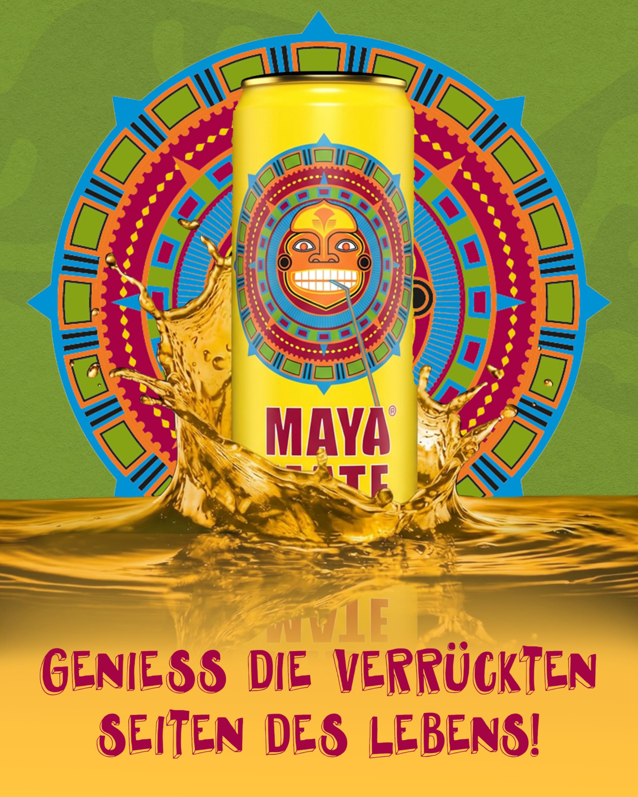 Maya Mate – Mate-Drink natürlicher Energy Drink 24 x 330 ml Dosen – Softdrink mit herb-frischem Mate-Geschmack mit 21,5 mg Koffein pro 100 ml – Belebendes Erfrischungsgetränk im stylischen Design 3