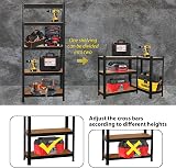GadgetHaven 5 Tier Garage Shelving Unit Heavy Duty Steel 90x40x180 cm Black view 6