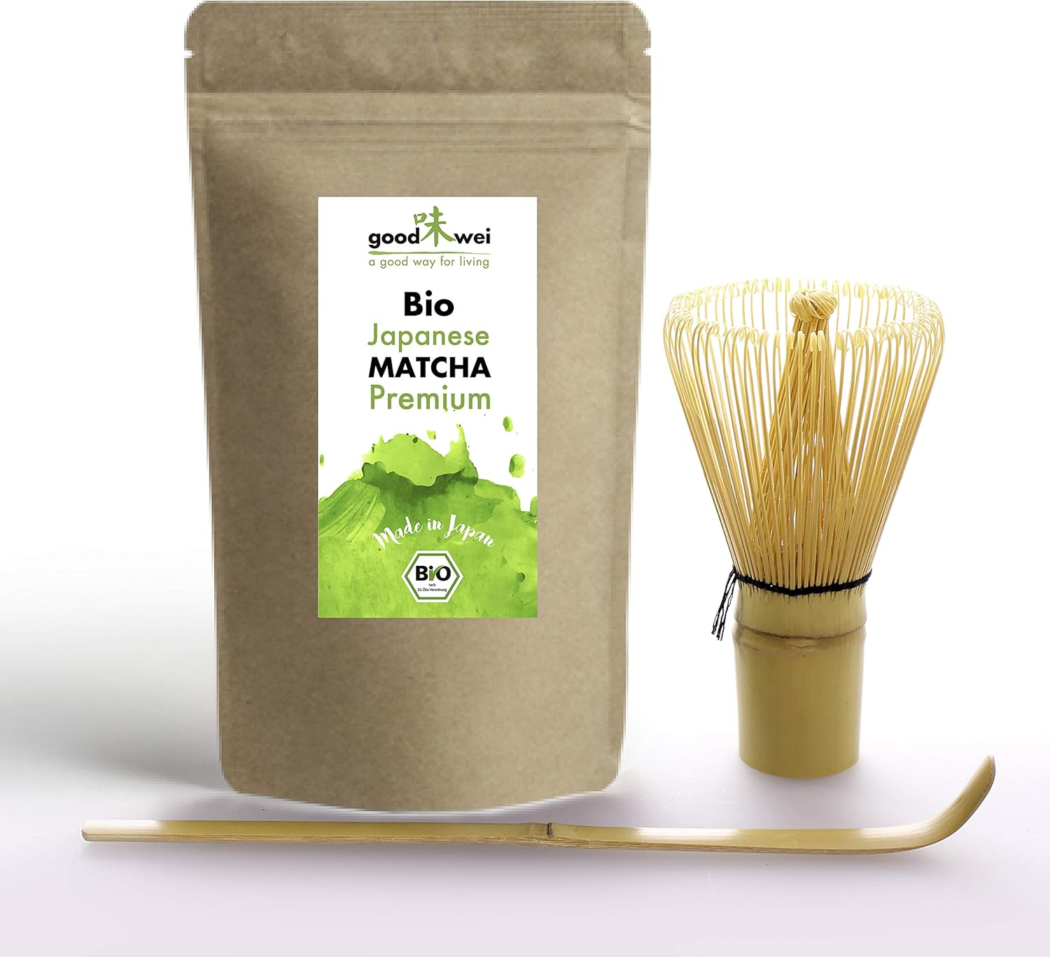 Matcha Starter Set Japanese Organic Premium Matcha Tea with Bamboo
