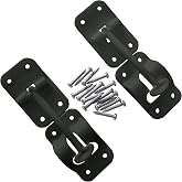 Camp'N 3 1/2" RV Door Holder and Latch - Camper &amp; Trailer Door Catch - T Style OEM - Black 2 Pack with Hardware