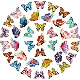 Bonuci 48 Pcs Colorful Butterfly Charms for Jewelry Making Alloy Assorted Butterfly Pendants for Crafts Bracelets Earrings Necklaces Keychains DIY Supplies Gifts for Mother Women