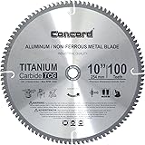 Concord Blades ACB1000T100HP 10-Inch 100 Teeth TCT Non-Ferrous Metal Saw Blade