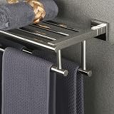Sayayo 28-Inch Chrome Towel Rail Wall Mounted SUS304 Stainless Steel EGZ8070-C view 4