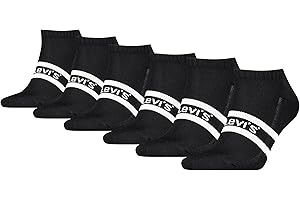 Levi's mens 6-pack Low Cut Socks, Cushioned Footbed, Arch Support & Mesh VentilationSocks