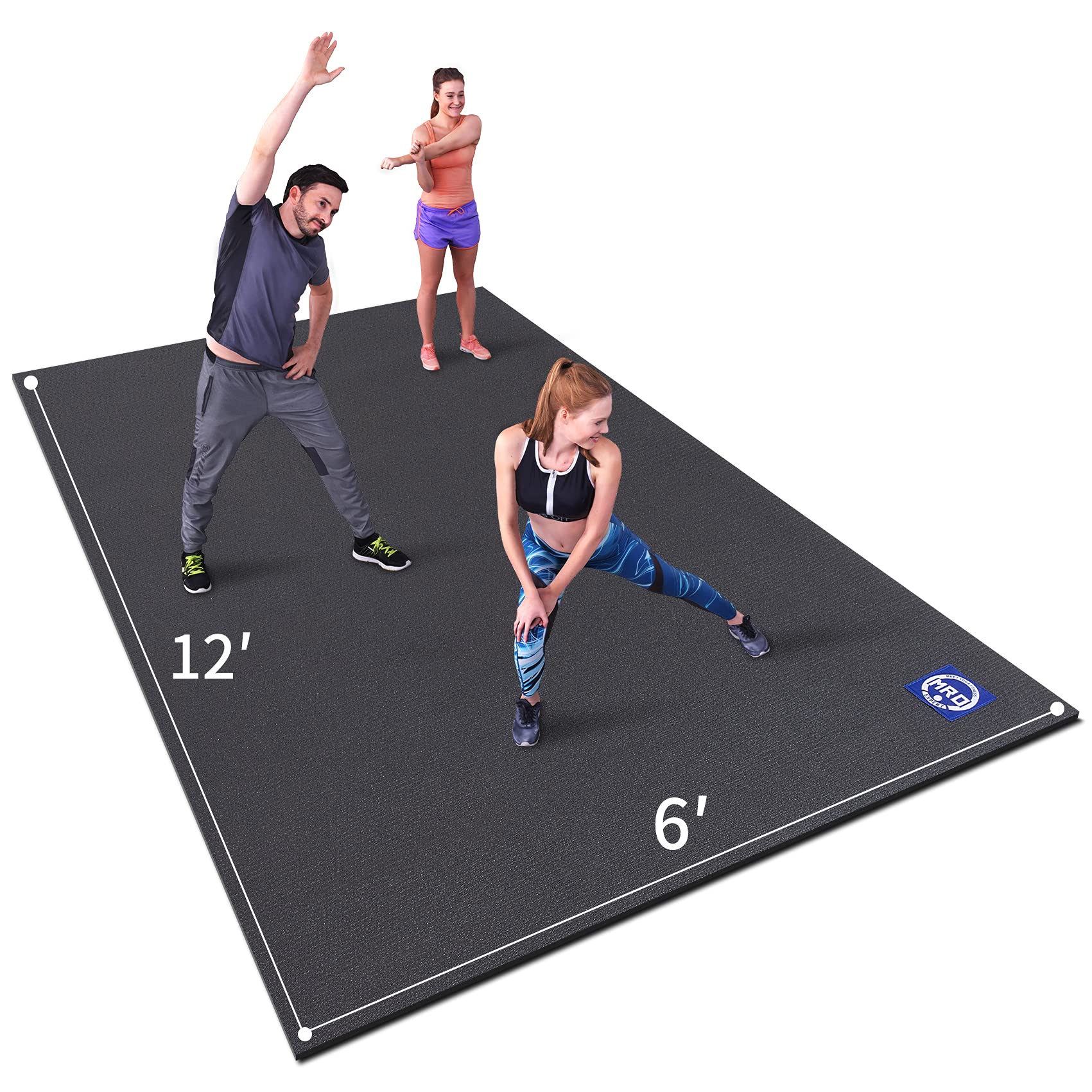 Photo 1 of ***STOCK PHOTO FOR REFERENCE ONLY***
MRO Extra Large Exercise Mat For Home Gym, 15'x6'/12'x6'/9'x6'(7mm) Workout Mats for Gym Flooring, Non-Slip, Extra Thick Durable Cardio Mat, Ideal for Plyo, Weights, MMA, Jump Rope -Shoe Friendly