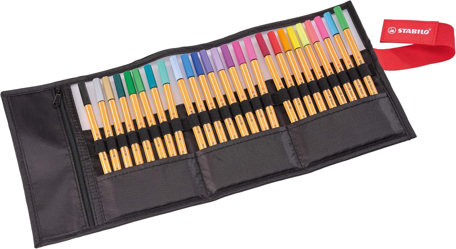 STABILO Fineliner point 88 - ARTY - Rollerset of 25 - Assorted colours, Multicolor, 25 count (Pack of 1) - Image 4