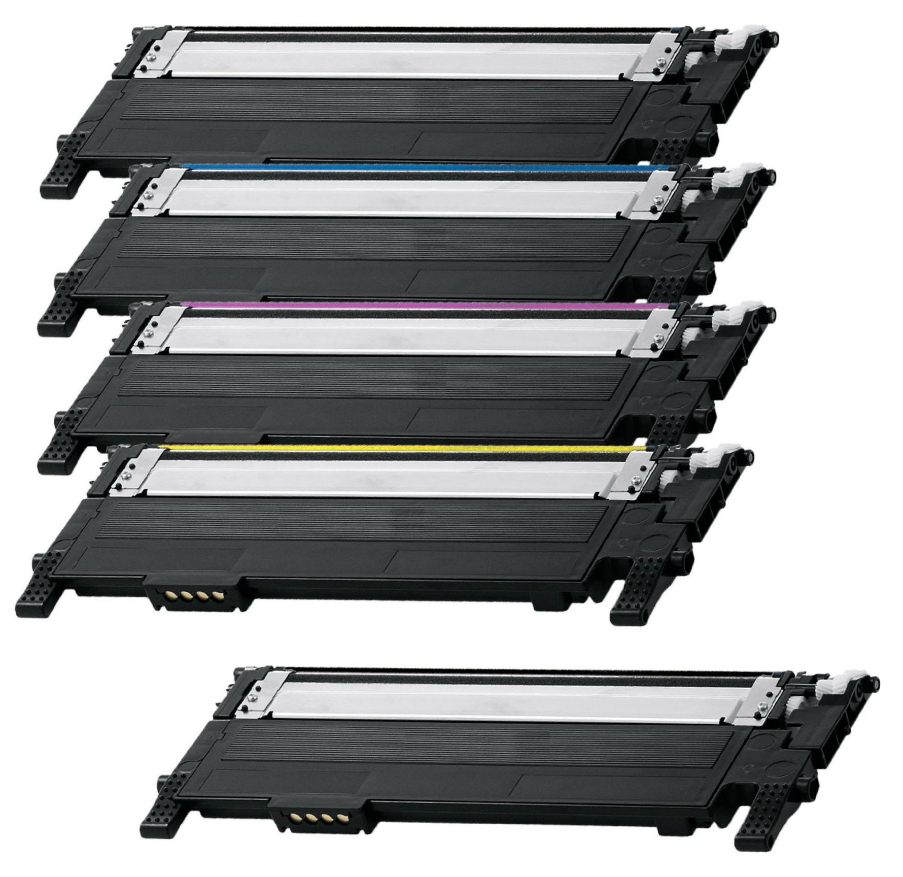 Prestige Cartridge Set of 5 Laser Toner Cartridges Compatible with Samsung CLP-360 CLP-360N CLP-365 CLP-365W CLX-3300 CLX-3305 CLX-3305FN CLX-3305W CLX-3305FW Xpress C410W SL-C460W SL-C460FW SL-C467W