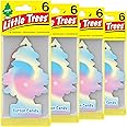 LITTLE TREES Air Fresheners Car Air Freshener. Hanging Tree Provides Long Lasting Scent for Auto or Home. Cotton Candy, 24 Air Fresheners