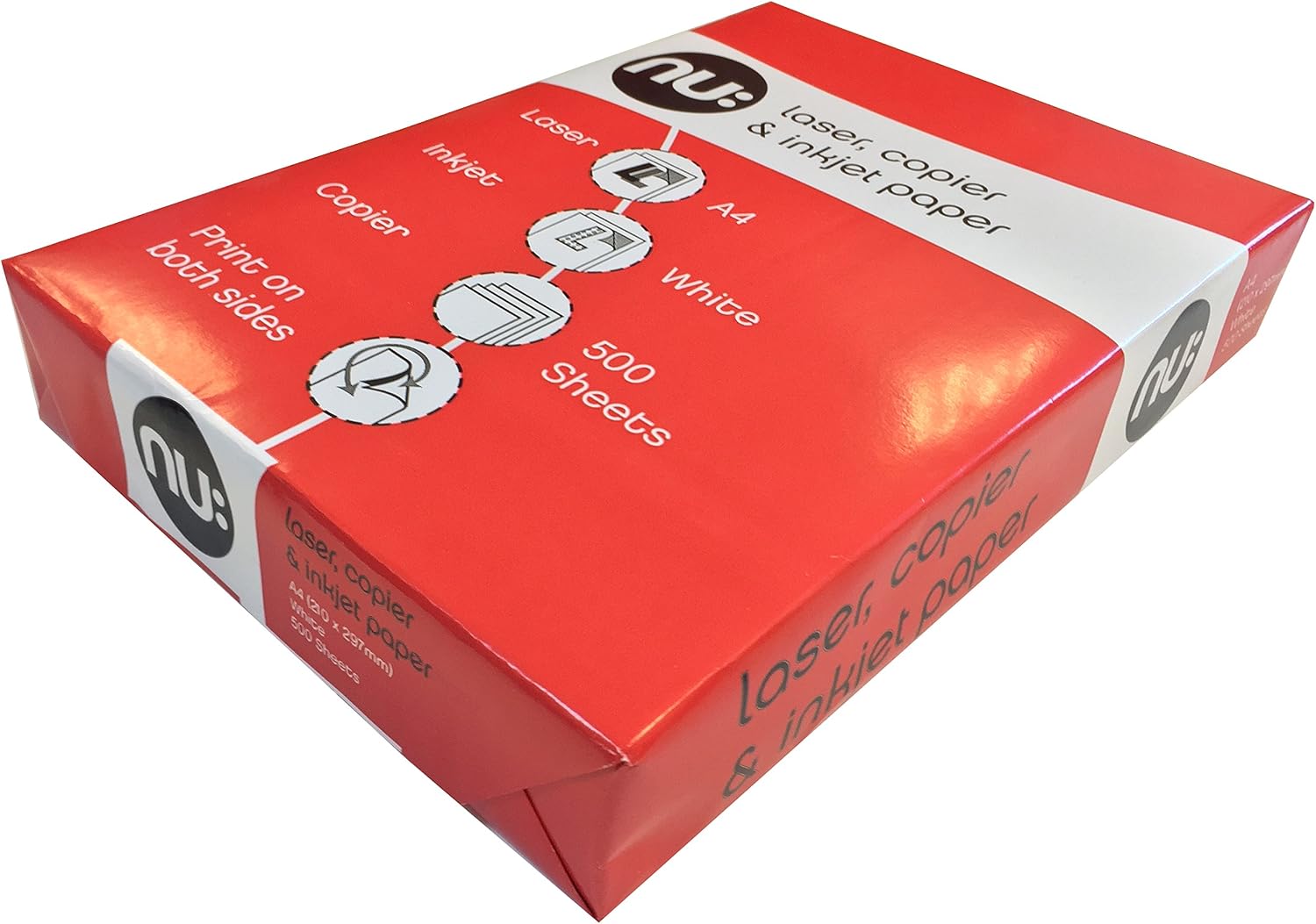 nu: A4 Multi-Purpose Printer Paper, White, 500 Sheets, Smooth Surface, Suitable for Inkjet Laser & Copier Use - Image 5