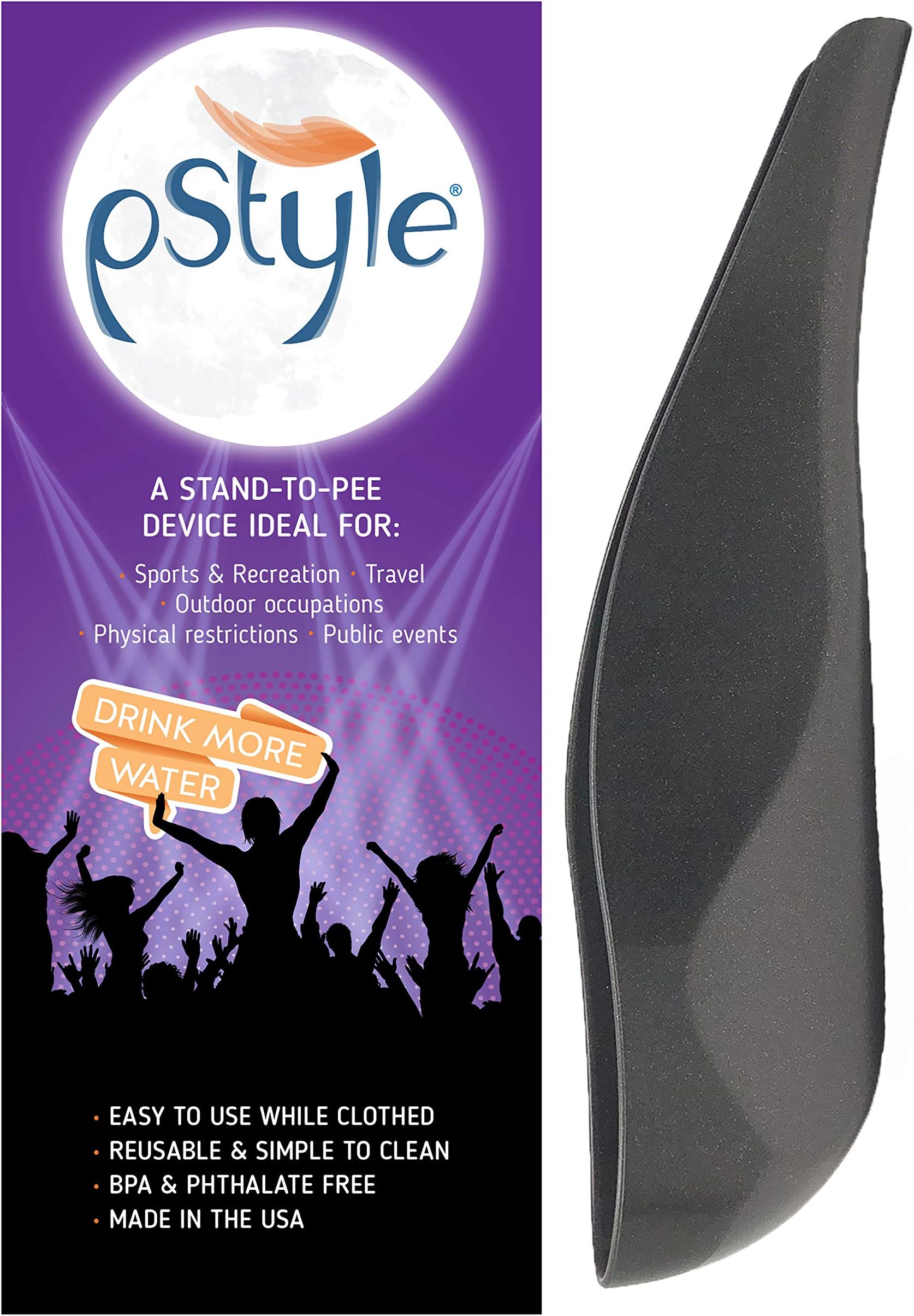 pStyle Stand to Pee with Ease While Fully Clothed | Made in The USA | Reusable Pee Funnel is a Game Changer for Camping, Music Festivals, and More!