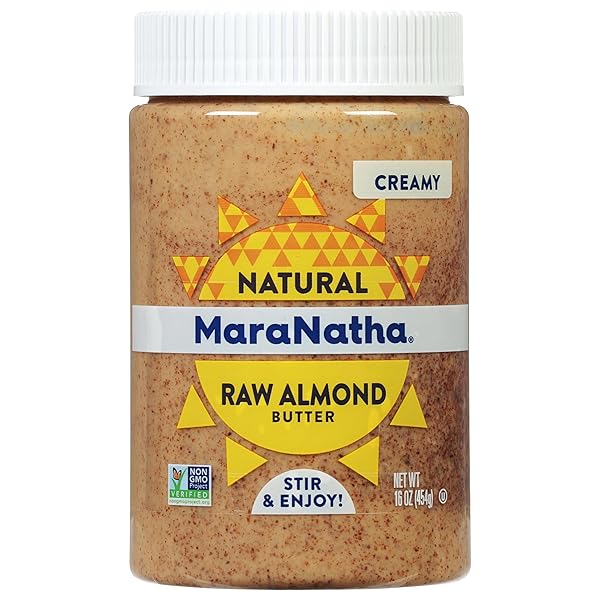 MARANATHA NATURAL CREAMY RAW ALMOND BUTTER, 16 OUNCE...