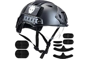 ATAIRSOFT PJ Type Tactical Multifunctional Fast Helmet with Visor Goggles Version