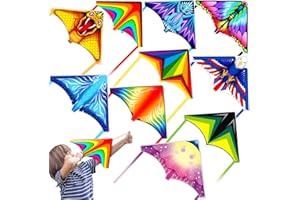 TCVENTS 8 Pack/20 Pack Mini Kites for Boys Girls 3-5 6 7 8 Gift & Party Favors, Finger Launcher Kites Easy to Fly Ejection Kite for Kids Teens Ages 4-18 Beach Park Backyard Outdoor Sports Flying Toys