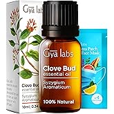 Gya Labs Clove Oil for Oral Care - 100% Natural Clove Essential Oil for Oral Care - Clove Oil for Teeth Gums Hair Skin & Cand