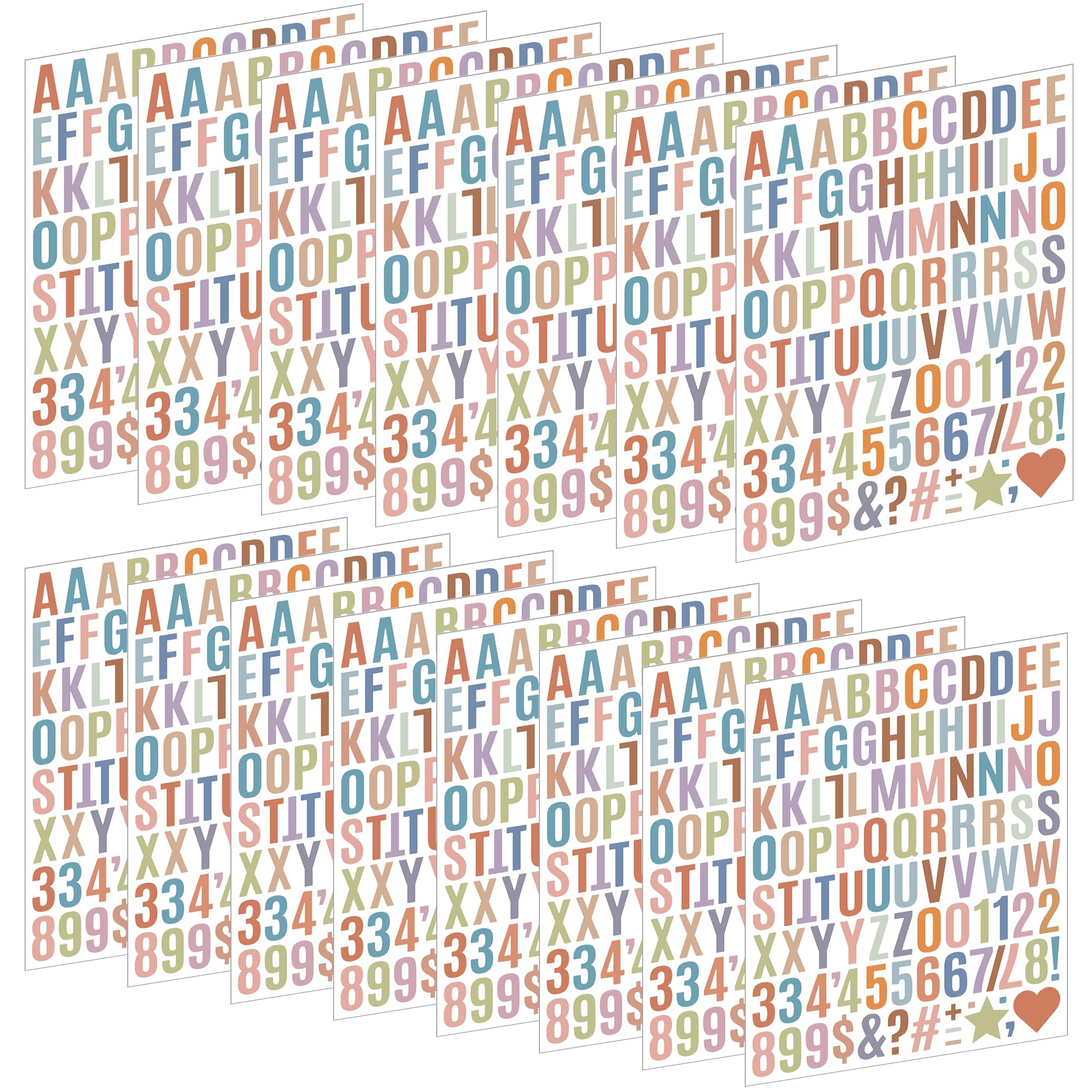 1470 Letter Stickers 15 Sheets Alphabet Stickers