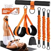 OPUGK Resistance Bands with Handles,Pedal Resistance Band with Handle | Resistance Bands for Working Out,Upgrade Handles and Thick Soft Textile Pedal,for Full-Body Workouts,Pilates,Physical Therapy