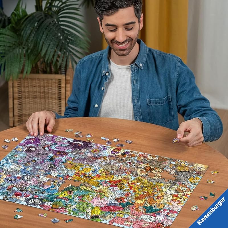 Ravensburger - Desafio Pokémon | Puzzle 1000 Peças | Puzzles 1000 Adultos 70x50cm | Pokemon Puzzle 1000 Peças | Puzzles Adultos & Crianças +14 anos