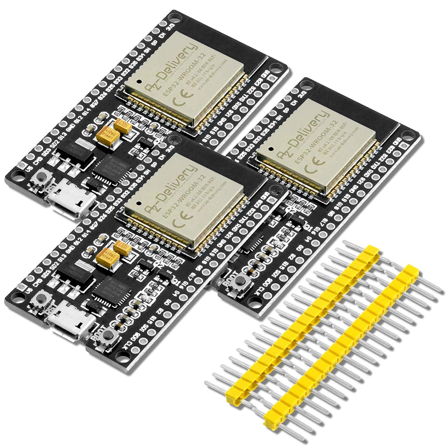 AZDelivery ESP32 NodeMCU Dev Kit C WiFi WLAN CP2102 ESP32-WROOM-32D IoT ...